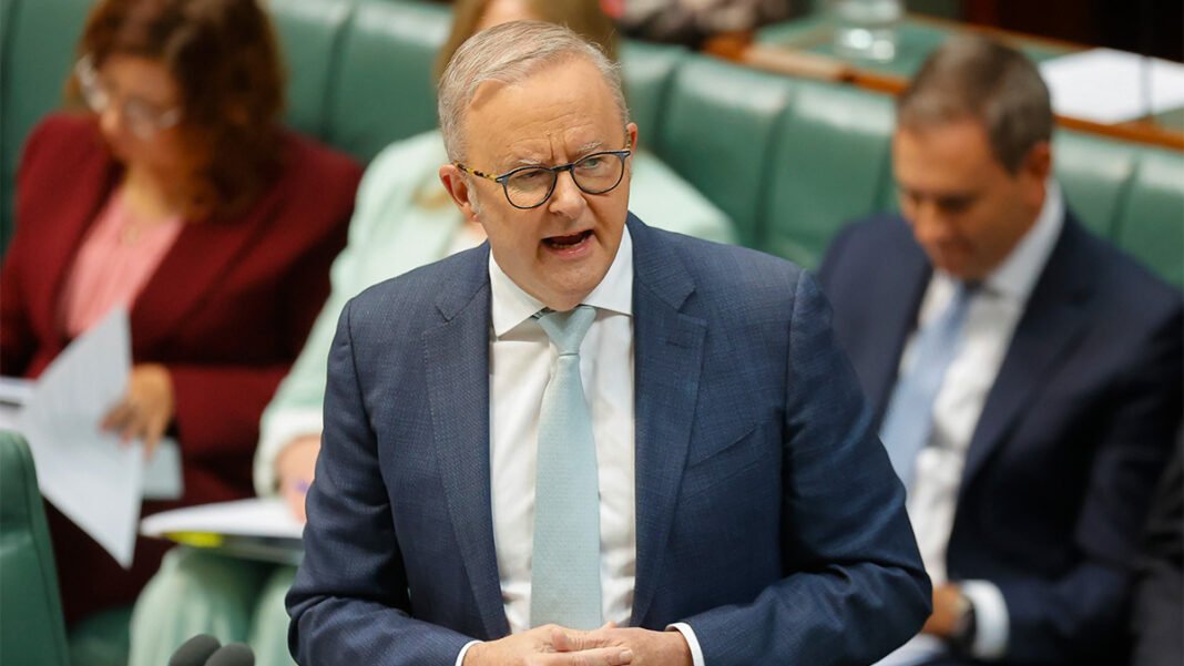 Anthony Albanese told Parliament the nation stands with First Nations communities after terror charges over an alleged Perth rally attack, citing no residual risk.
