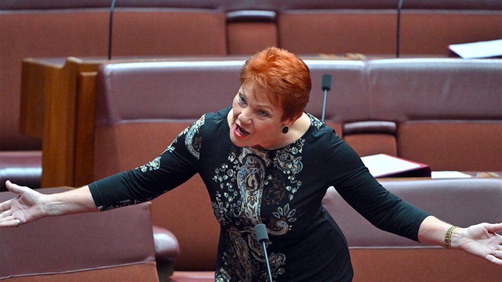 Pauline Hanson has returned to the Senate after a suspension, renewing controversy while signalling openness to working with the Coalition to form government.
