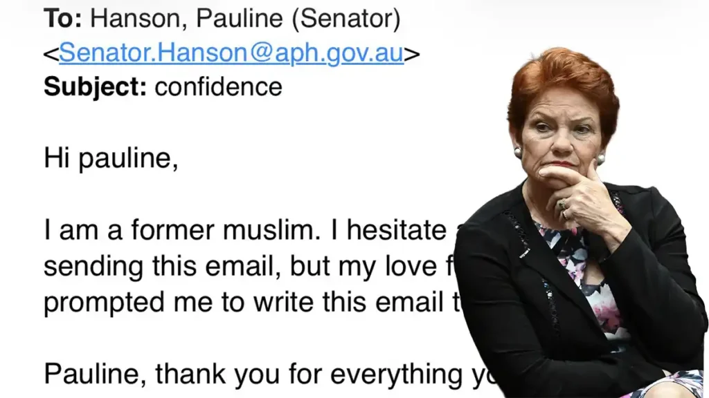 Pauline Hanson Post Ignites Debate Over Anonymous Email