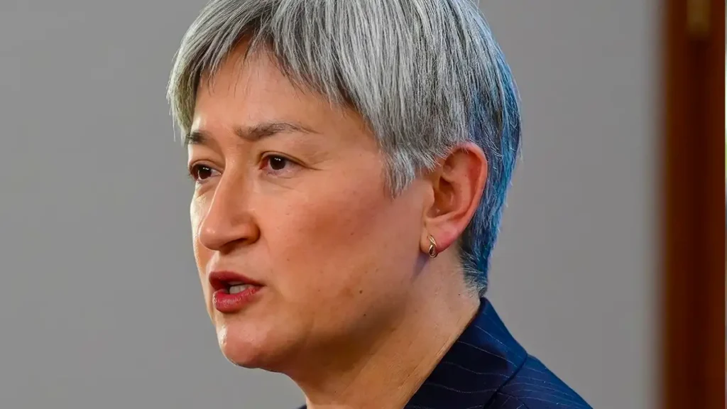 Penny Wong speaks after Australia joins sanctions over West Bank settler violence.