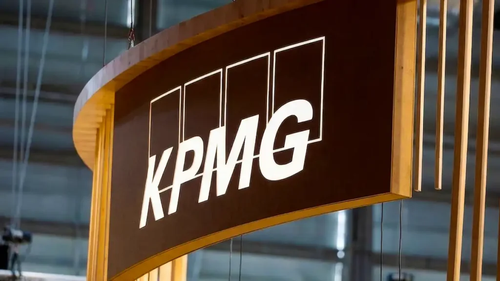 KPMG office amid investigations into alleged confidential information leaks in Australia.