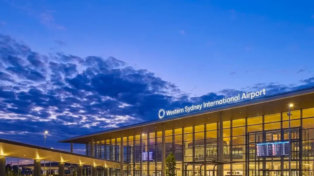 Western Sydney International Airport ahead of its official opening and first commercial flight.