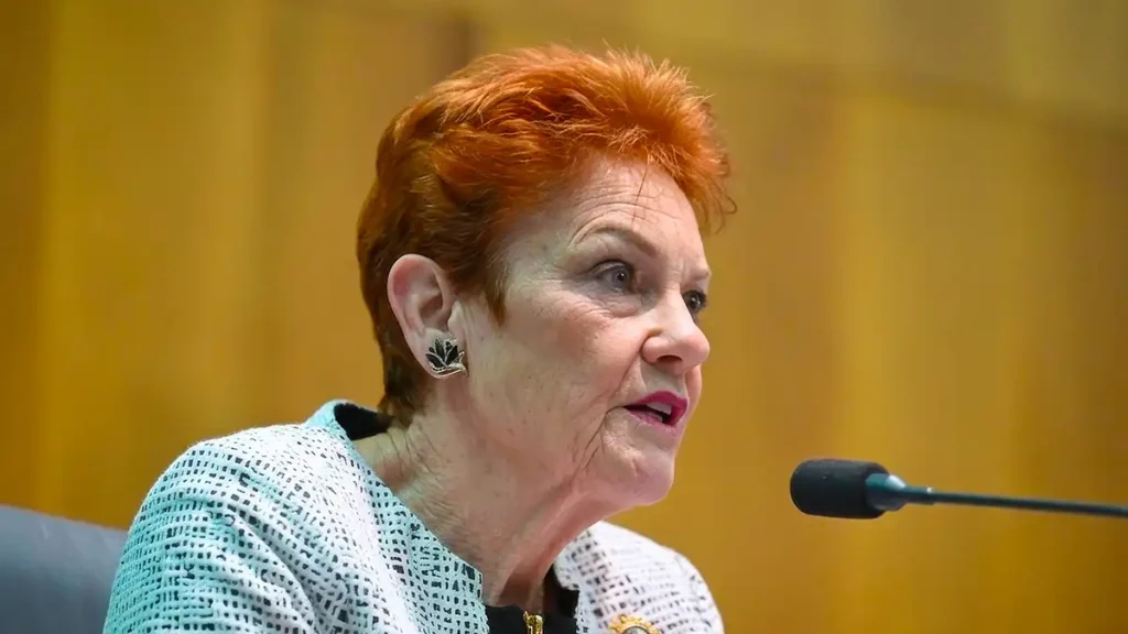 Pauline Hanson during a One Nation political campaign focused on Labor-held seats.