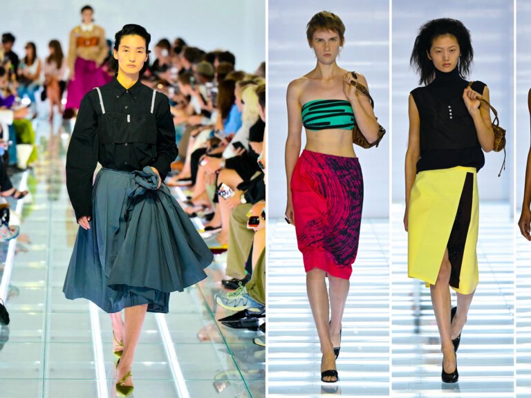 Prada puts skirts at centre of Milan fashion week