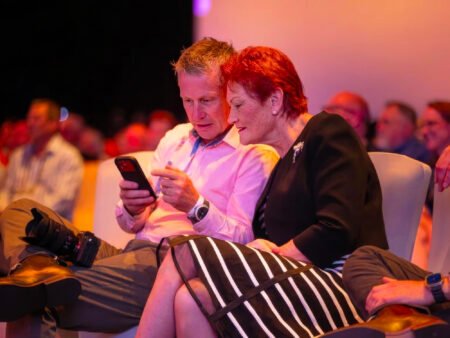 James Ashby, One Nation’s national director, at a political event.