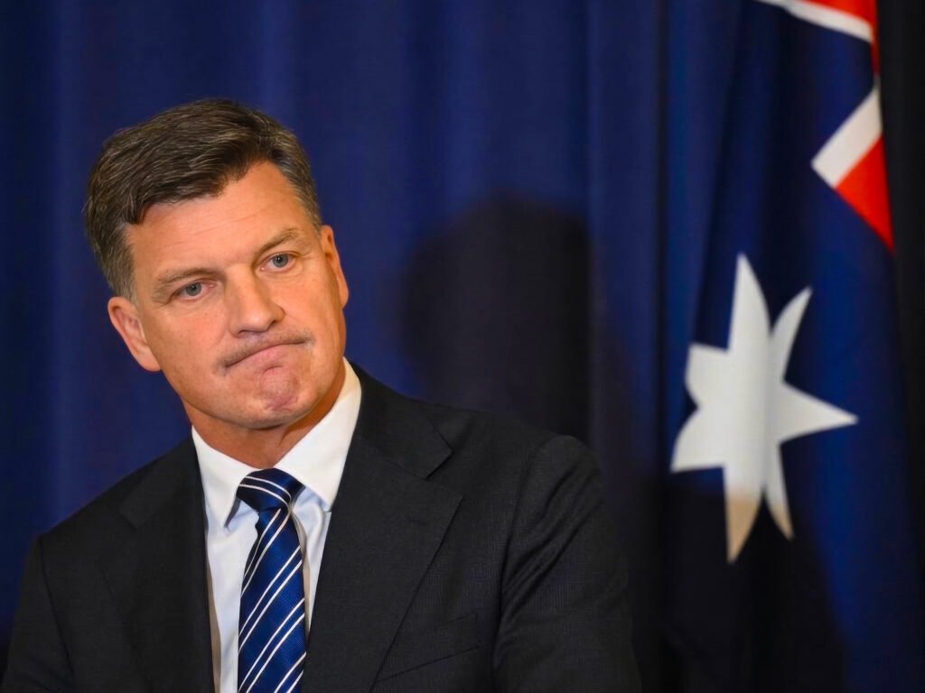 Angus Taylor Challenges Albanese Over Capital Gains Tax Changes Angus Taylor speaking during a parliamentary session in Canberra.